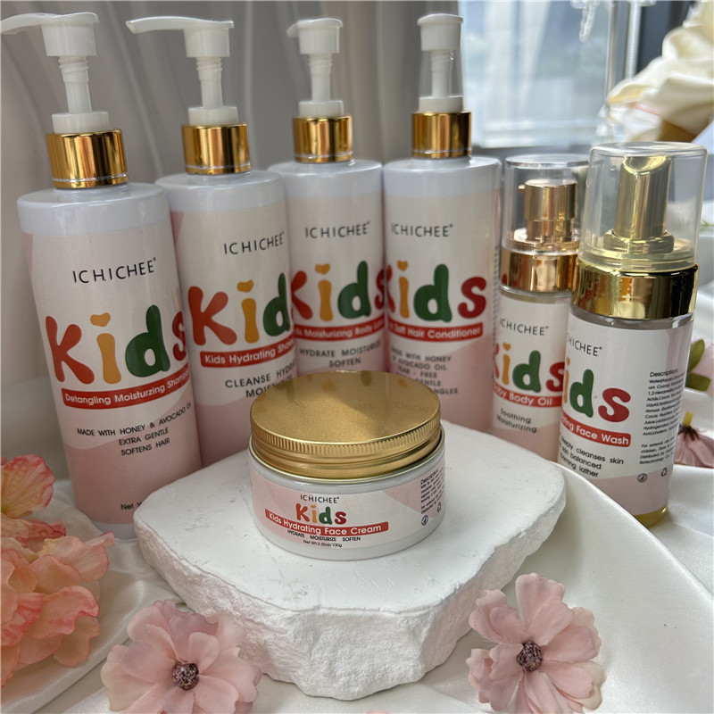 Organic Sulfate-Free Hair Shampoo Set Kids Curly Hair Care Product Refreshing Nourishing Smoothing Customized Label Low Price factory price