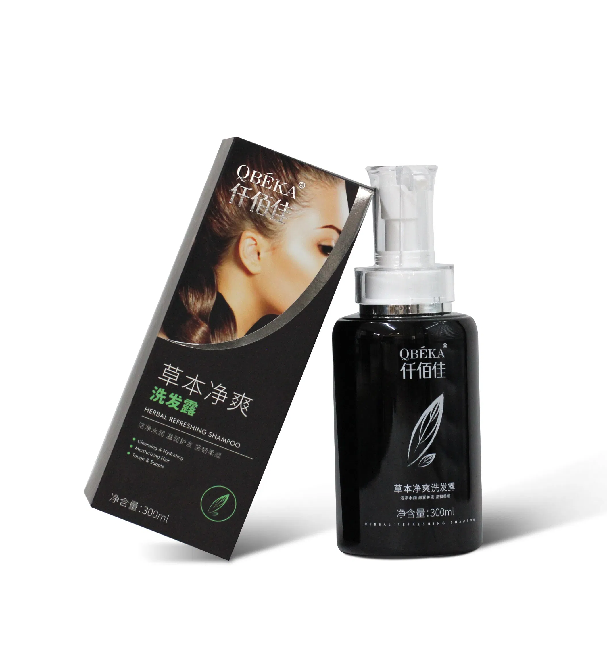 Qbeka Herbal Refreshing Shampoo Anti-Hair Loss Growth Repair Follicles Regrowth Increase Volume