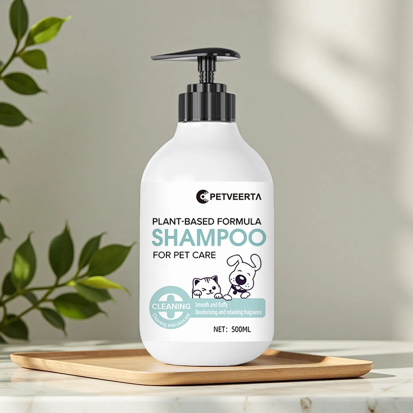 Natural Herbal Blend Pet Shampoo - Promotes Healthy Skin &amp; Coat with Essential Oils for All Breeds