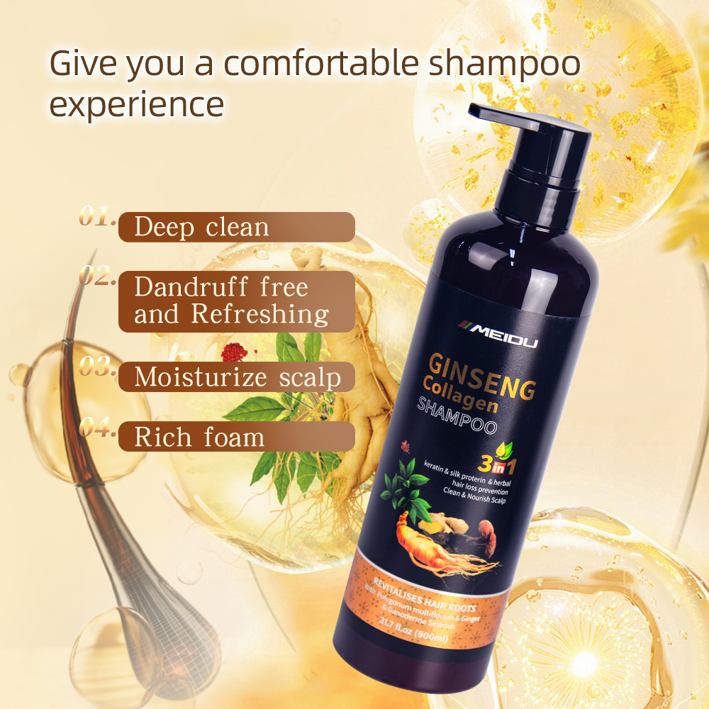 Hair Care Products Ginseng Shampoo and Conditioner Moisturizing Anti-Dandruff Organic Coconut Shampoo