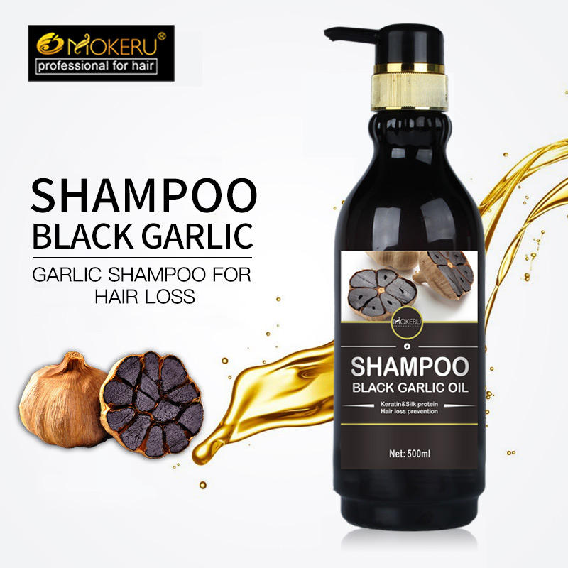 MOKERU Black Garlic Oil Shampoo Clarify Scalp and Smooth Strengthening Hair Shampoo 500ml Hair Care Product