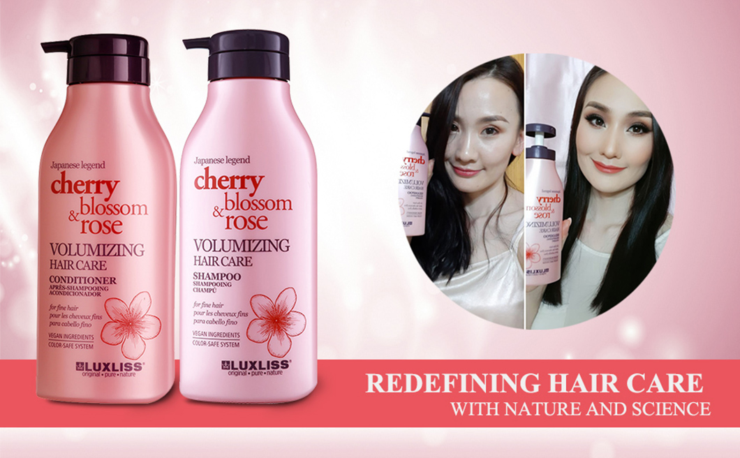 Luxliss Brand Cherry Blossom Volumizing Hair Care Shampoo