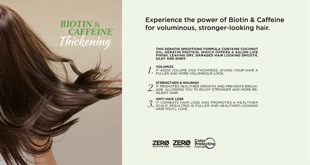 Biotin Hair Care Product Sulfate Free Hair Growth Shampoo Conditioner