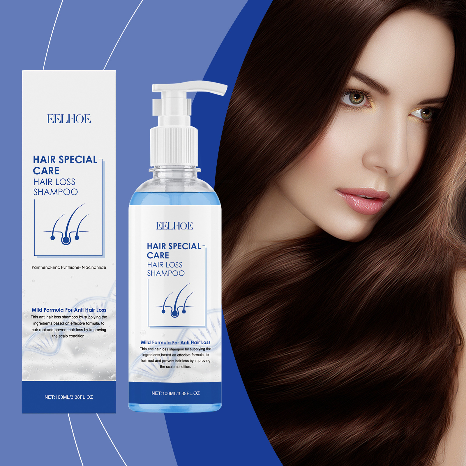 EELHOE Soft Shampoo Moisturizes, Repairs, Moisturizes, Dryness, Furnishes and Protects Hair, Gentle, Smooth and Glossy.