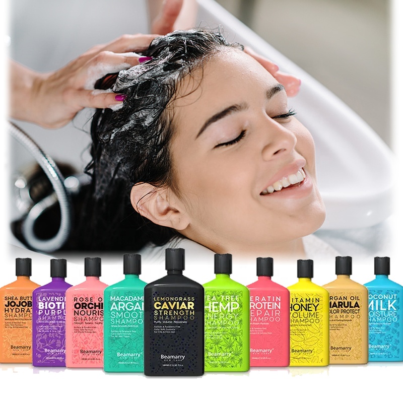 Beamarry 380ml Sulphate Free Shampoo Organic Argan Oil Coconut Oil Keratin Hair Shampoo
