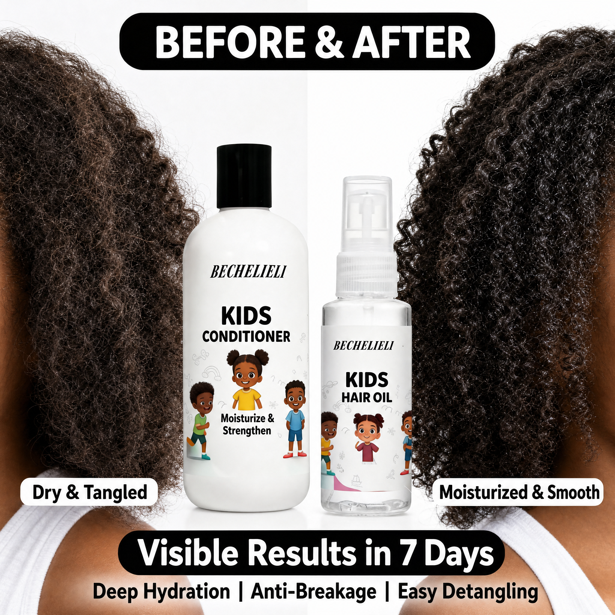 OEM Private Label Natural Organic Kids Hair Care Set Kids 3 in One Shampoo Conditioner Gel Body Wash Produits Pour Cheveux MOQ