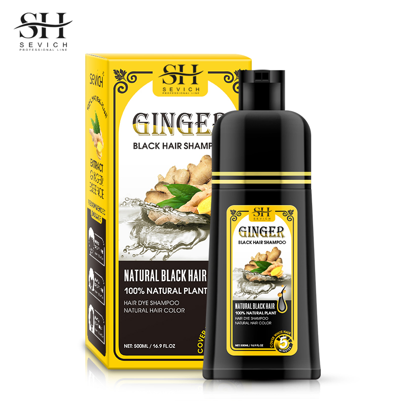 Herbal Plant Hair Color Ammonia Free Fast Natural Black Hair Dye Shampoo
