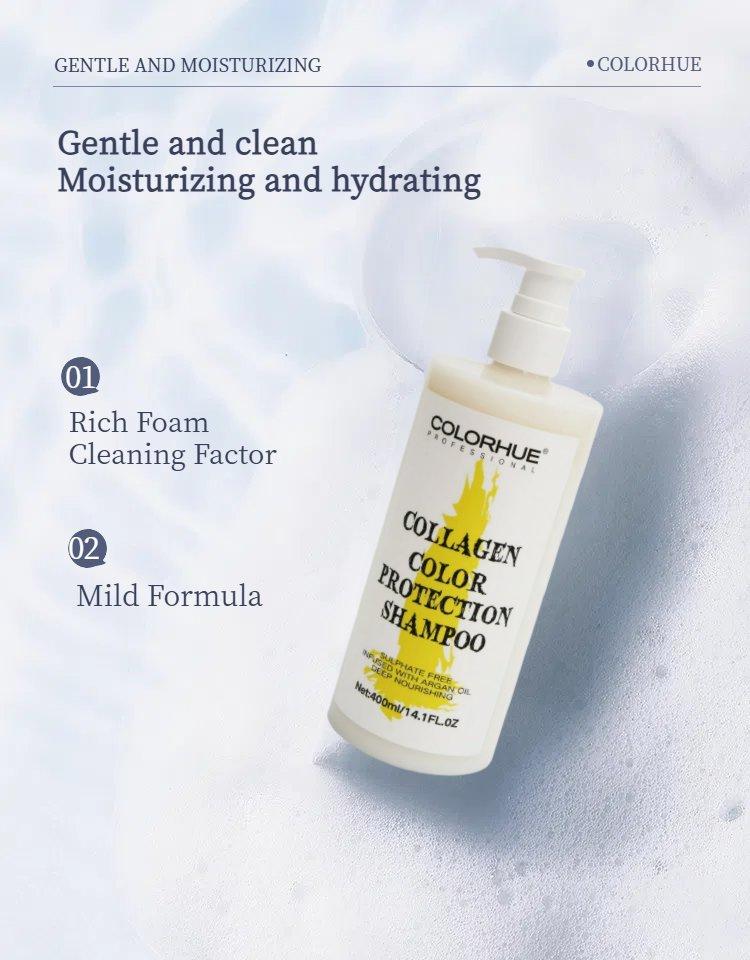 Private Label Nourishing Collagen Color Protection Shampoo Repair Hair Shampoo
