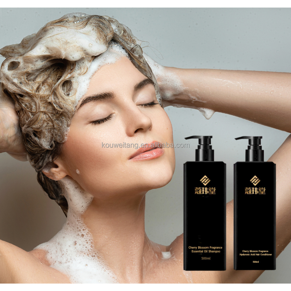 Private Label Organic Shampoo Conditioner Set for Hair Growth Anti-Hair Loss Oil-Control Scalp Care Moisturizing Black Hair