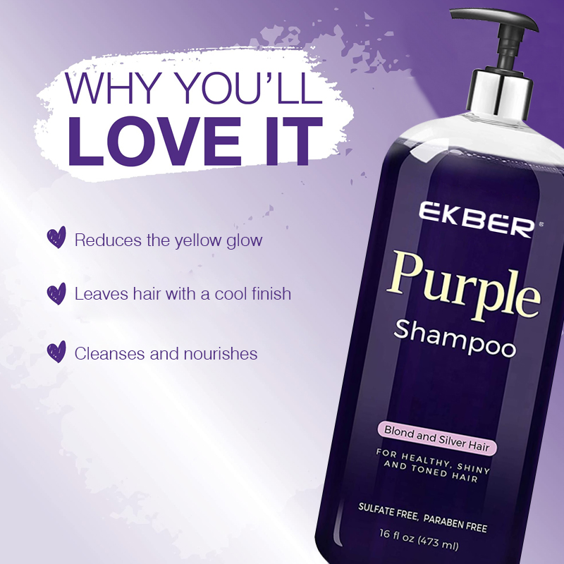 Hot Sale Private Label Nourishing Bleached Dyed Purple Hair Color Protection Shampoo Treatment Bulk