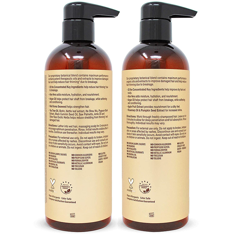 Private Label Hair Care Anti-aching Anti-hair Loss Growth Moisture Rich Advanced Therapy Shampoo and Conditioner