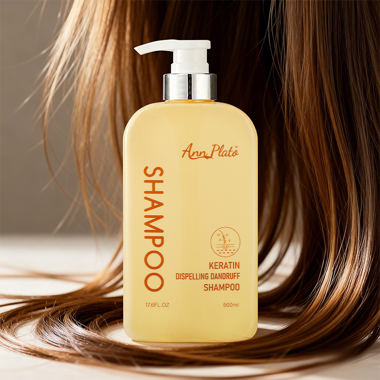 ANN PLATO OEM Private Label Keratin Anti-Dandruff Gel Shampoo 500ml 24Hrs Itchy Scalp Relief Custom Logo Natural Ingredients