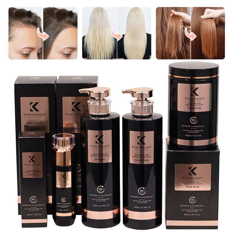 Private Label Professional Shampoo Moisturizing Oil Control Fluffy Hair Care Professional Salon Collagen Shampoo Hair Treatment