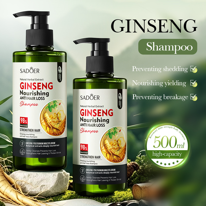 Best-selling Ginseng Polygonum Multiflorum Anti-Hair Loss Shampoo Gel Rich Extracts Nourishing Cleansing Oil-Control Refreshing