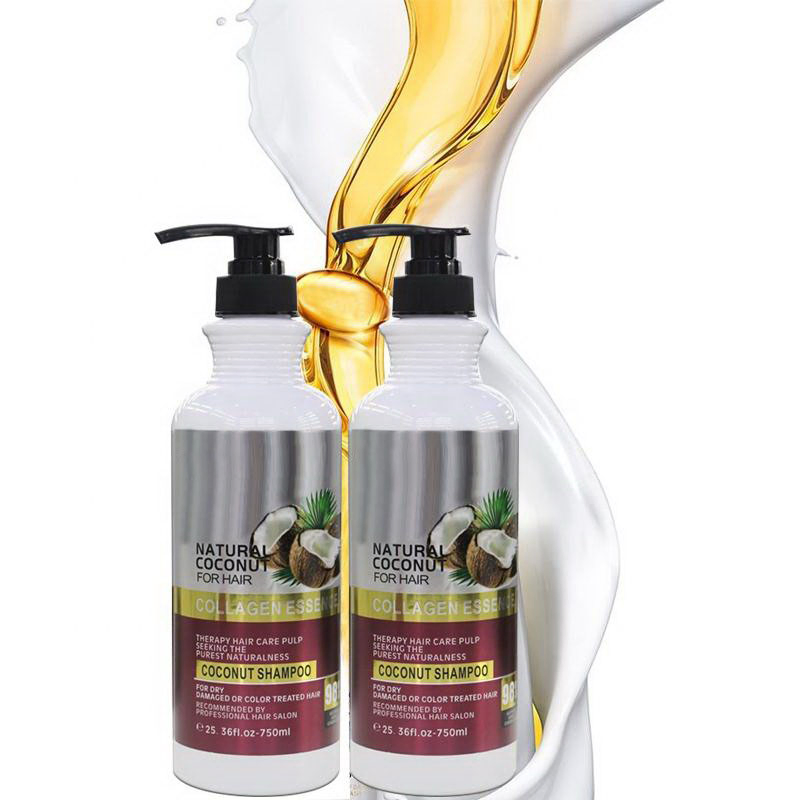 Custom Best Quality Keratin Argan Castor Oil Coconut Oil Color Treated Hair Shampoo Sulfate Paraben Free Shampoo Conditioner Set