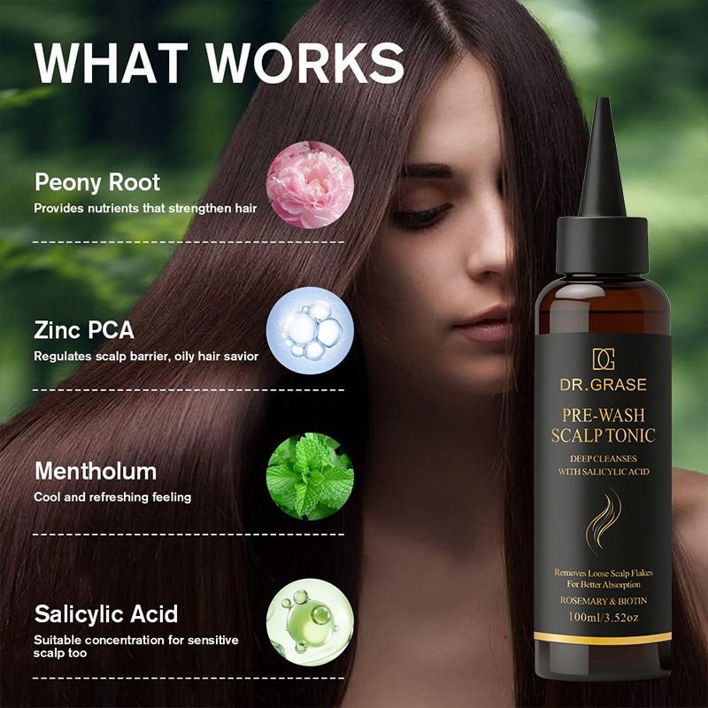 Private Label Sulfate Free Natural Organic Herbal Moisturizing Anti Hair Loss 100ml Pre Wash Shampoo