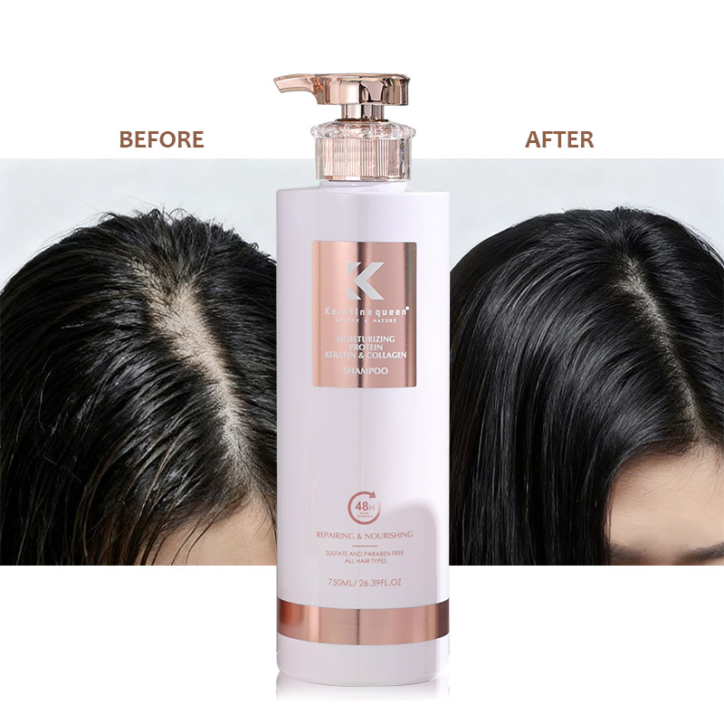 750mL Professional Natural Organic Argan Oil Collagen Nourishing Repair Damaged Shampoo Conditioner Hair