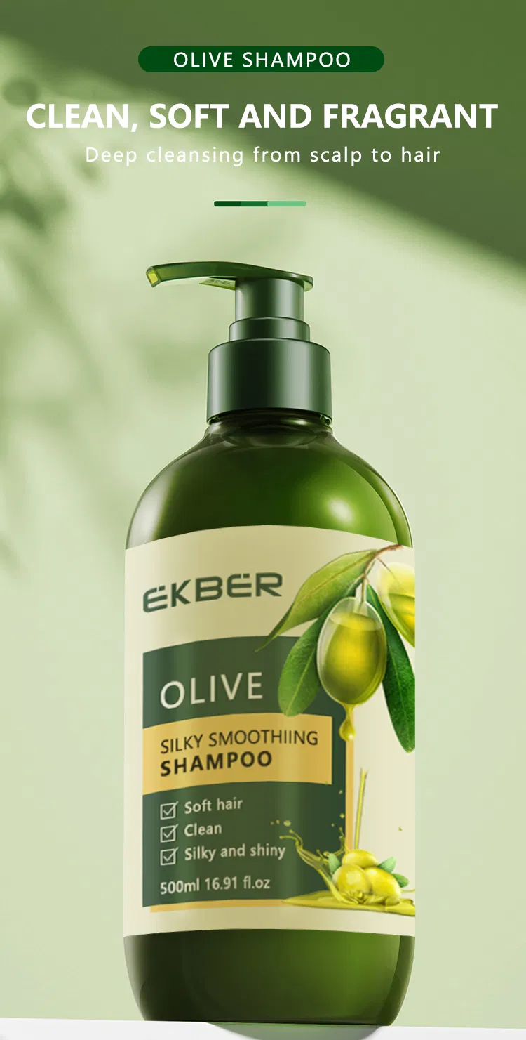 Private Label Organic Arrival Olive Fruit Extract Daily Cleaning Moisturizing Protective Treatment Olive Oil Shampoo
