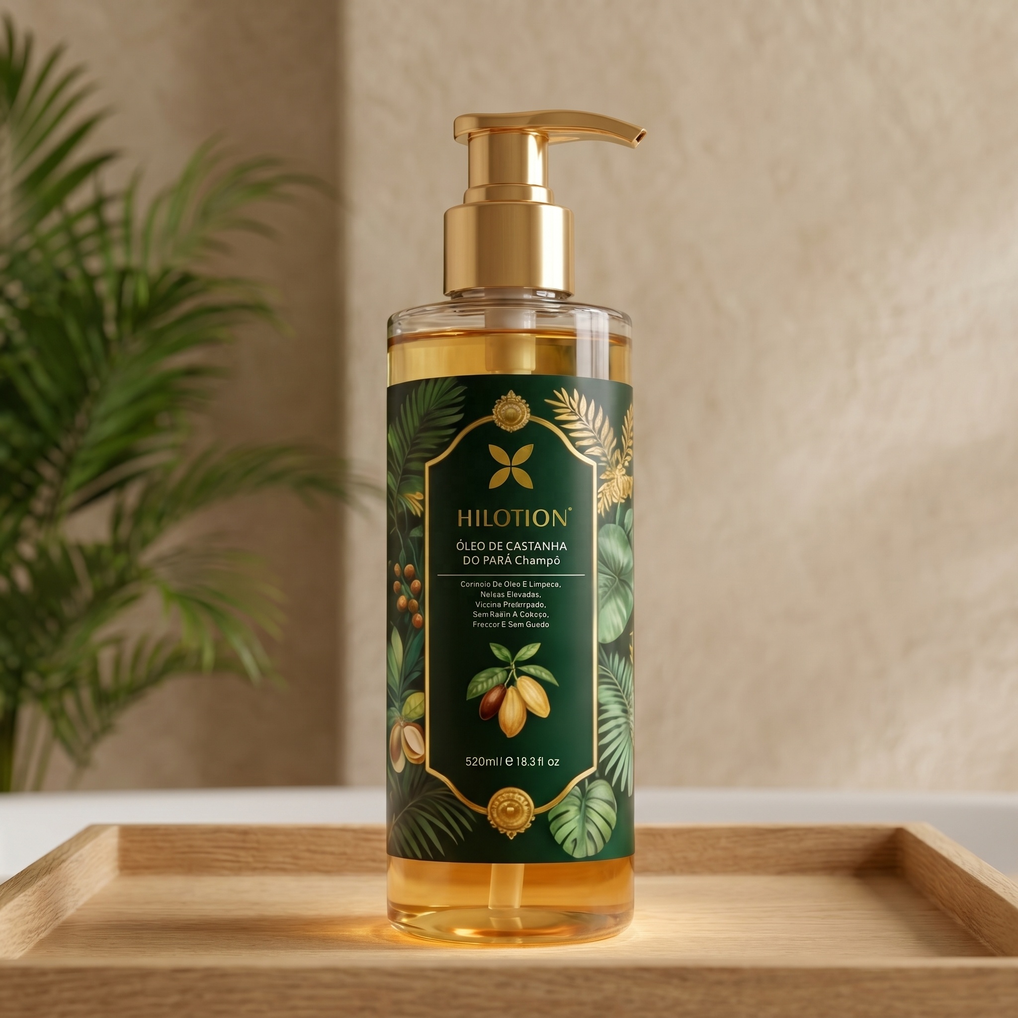 Hilotion Professional Brazilian Nuts Hair Moisturizing Keratin Shampoo with Macadamia, Argan Oil to Rebuild the Hair Cuticle