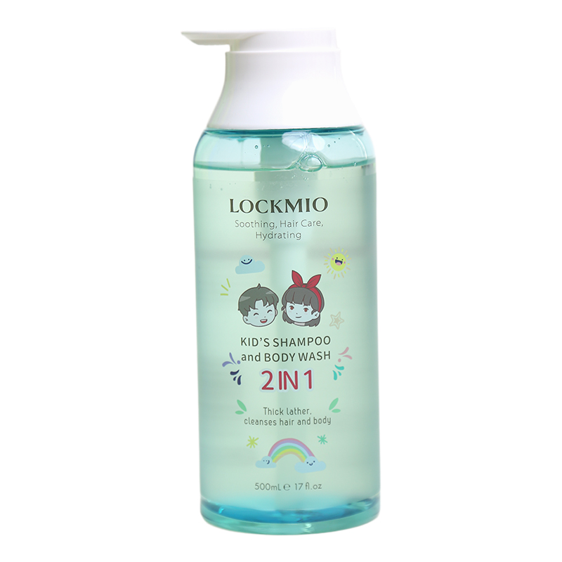 LOCKMIO Kid's Shampoo &amp; Body Wash 2-in-1 500ml Coconut Oil Infused Cleansing Moisturizing Soothing Hair Care