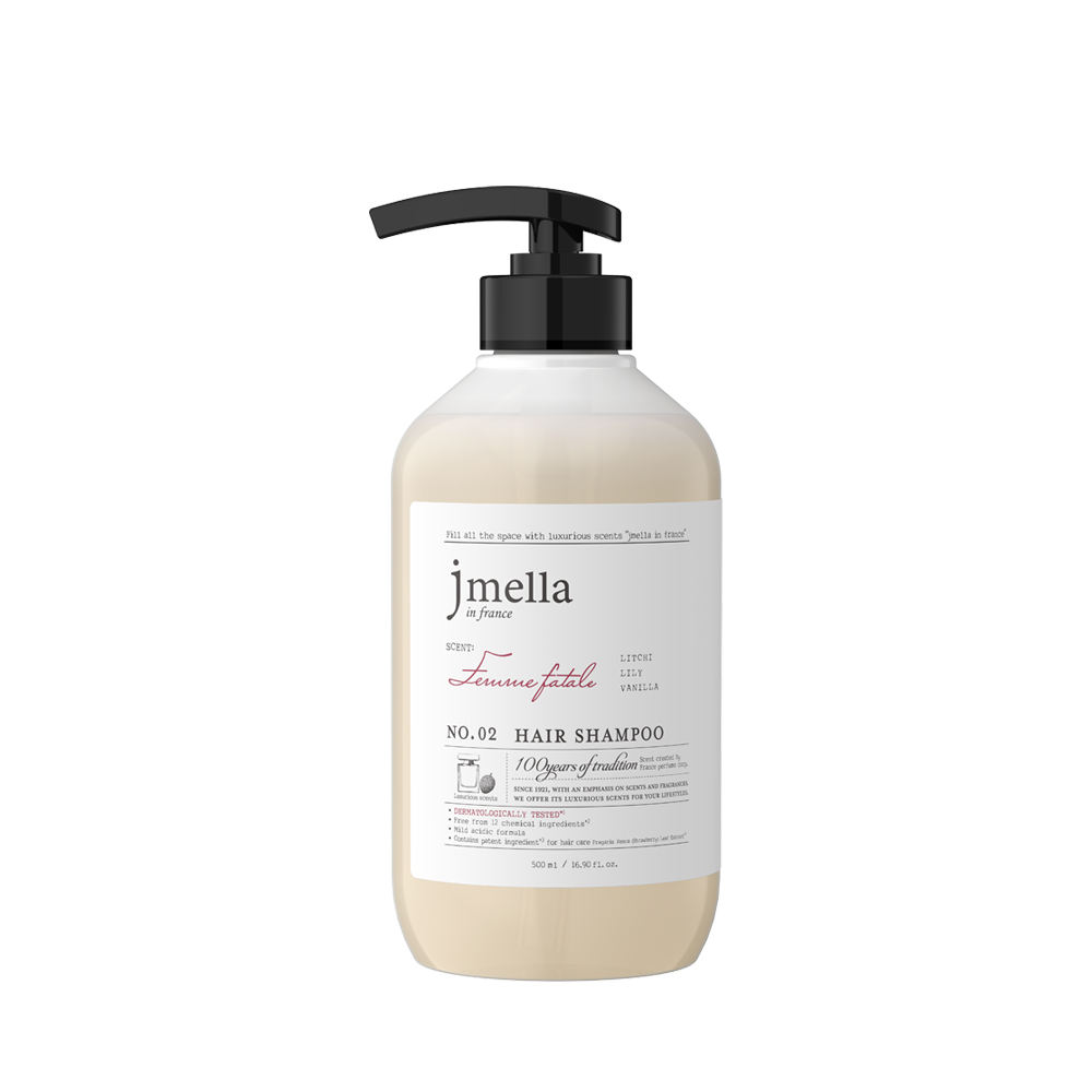 JMELLA IN FRANCE FEMME FATALE HAIR SHAMPOO 500ml Alluring Scent Shampoo For Volumizing And Smooth Hair With Luxurious Fragrance
