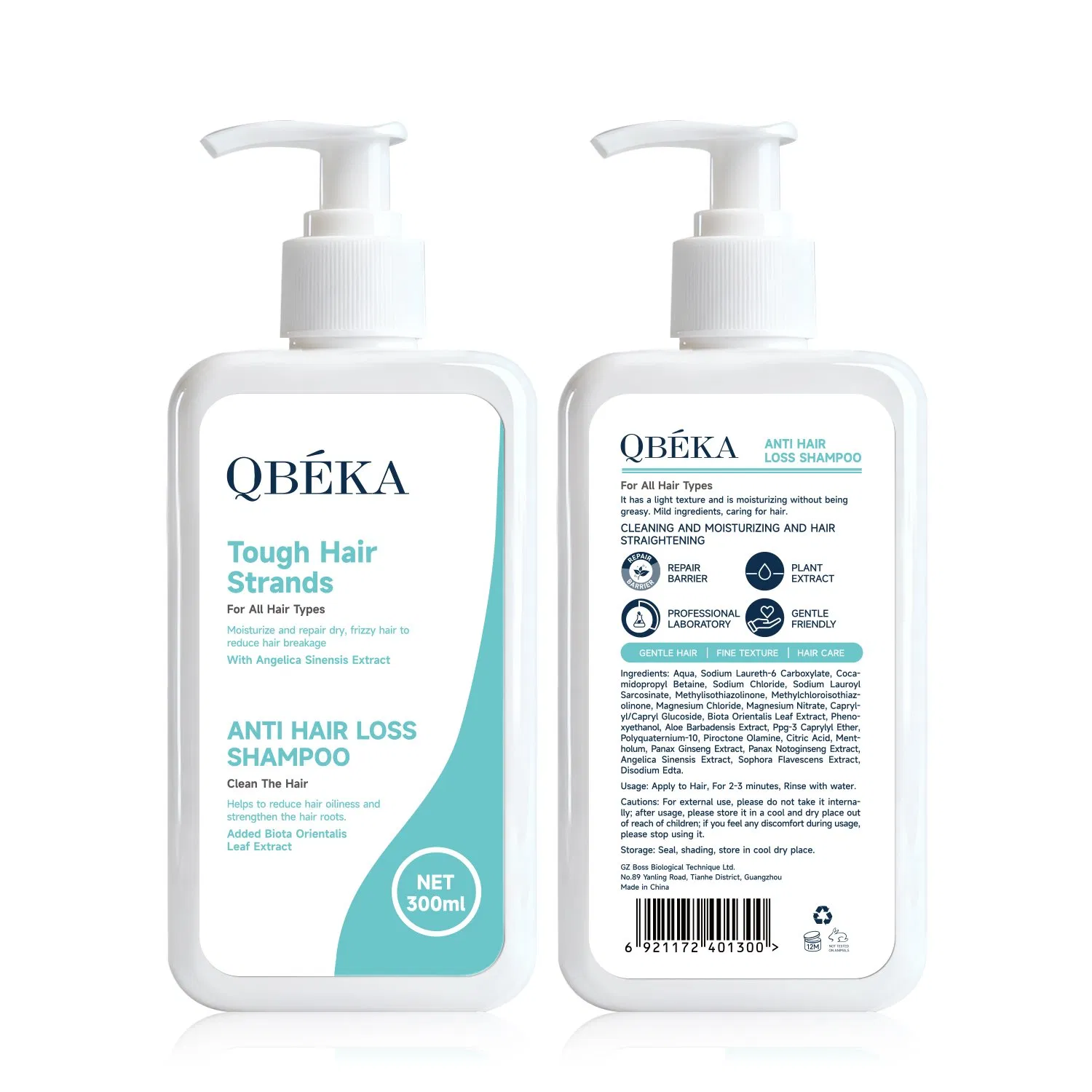 Qbeka Herbal Refreshing Shampoo for Anti-Hair Loss &amp; Scalp Revitalization