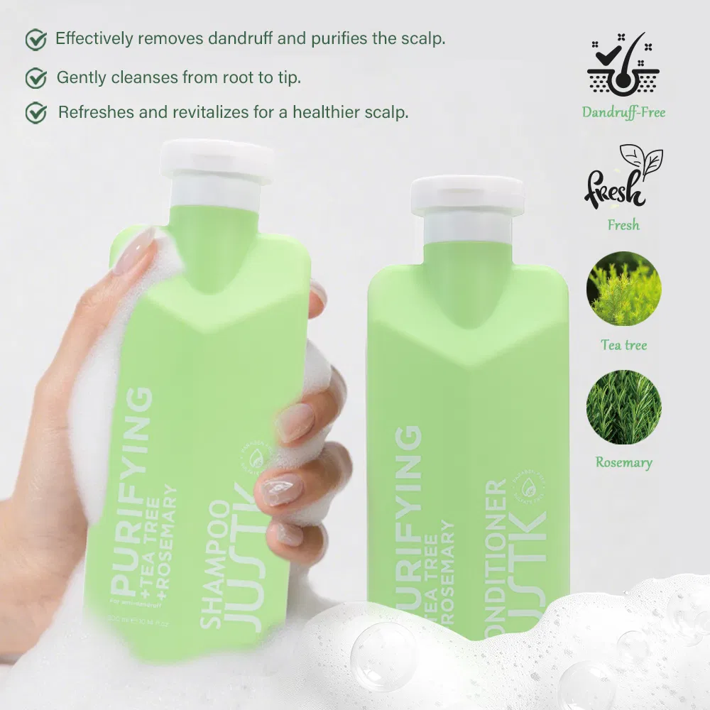 Justk Private Label Tea Tree Refreshing Anti-Dandruff Shampoo Brands Rosemary Hair Conditioner