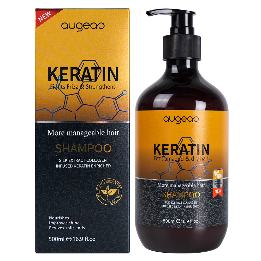 Good Quality Refreshing Deep Cleansing Silk Extract Collagen 500ml Keratin Hair Shampoo