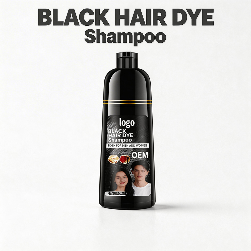 Professional Natural Organic Argan Oil Black Hair Shampoo 100% Cover Gray White Speedy Hair Color Dye Shampoo No Dark Skin