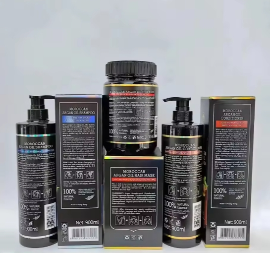 2026 New Products Damage Repairing Argan Oil Hair Shampoo Hair Conditioner Set Morocco Argan Oil Strengthen Dry Damaged Hair Sulfate-Free Mask