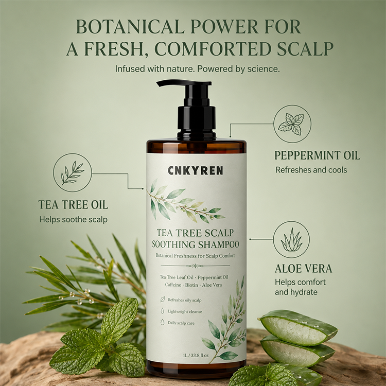 Natural Tea Tree Shampoo Anti Dandruff Scalp Care for Oily Hair Itchy Scalp Relief Nourishing Essential Hair Care