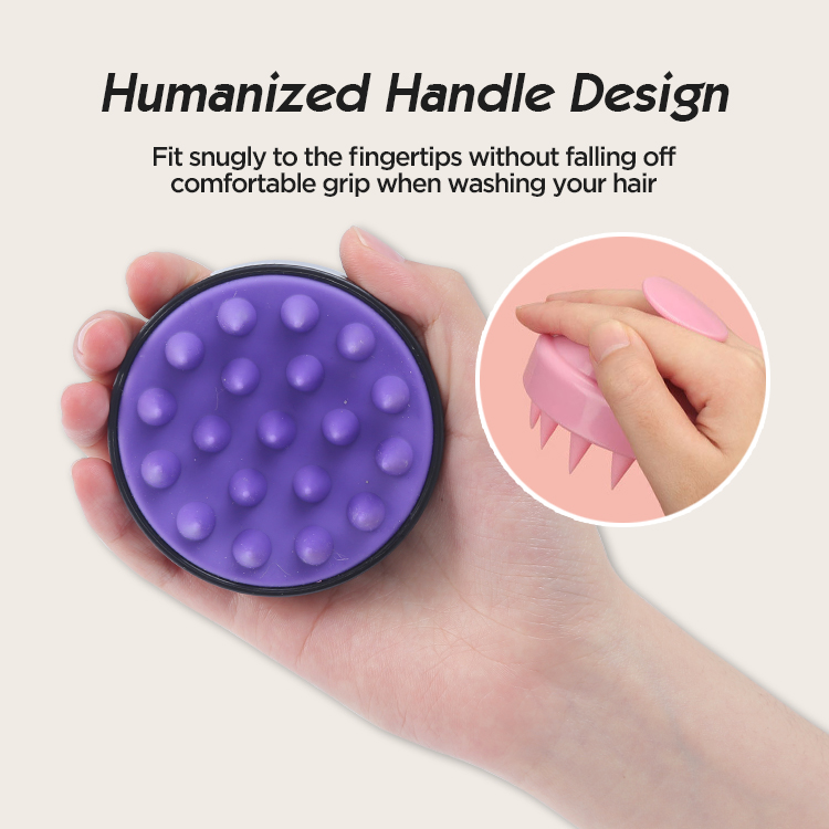 Free Sample OEM Soft Silicone Head Scalp Massager Shampoo Scrubber Hair Wash Scalp Brush For Dandruff