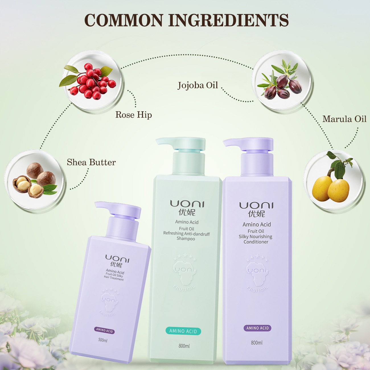 Daily Hair Clean Anti Dandruff Shampoo Plant Extract Moisturizing Shampoo Organic Sulfate Free Kids Hair Care Set for Home Use