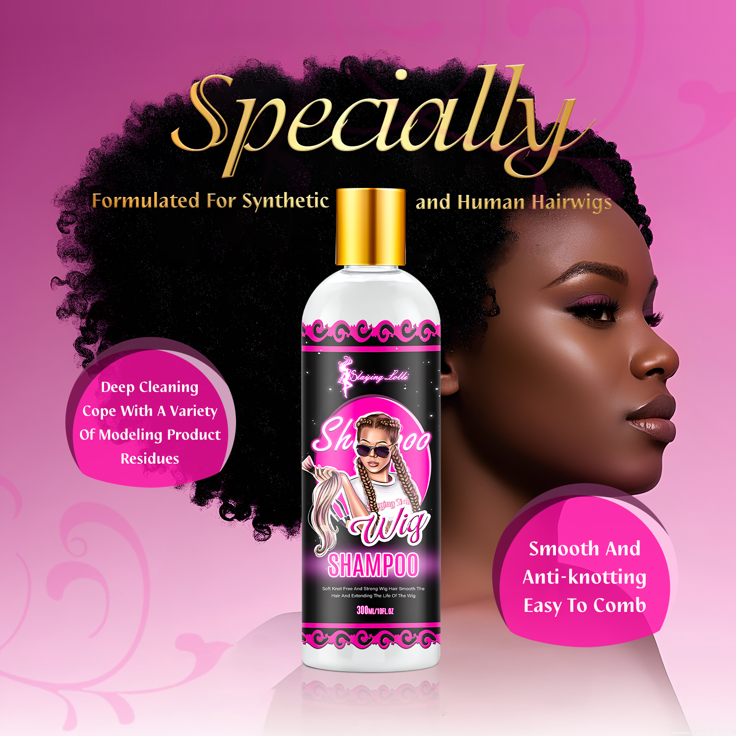 Private Label &amp; OEM/ODM Natural Organic Castor Oil Strengthening Repair Wig Hair Shampoo