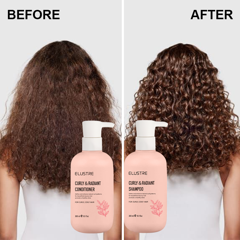 Private Label Shea Butter Curly Hair Shampoo-Moisturizing Nourishing Fluffy Anti-Frizz Deep Cleansing Detangling 2-in-1 for Oily