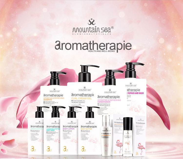 Rose scented women's shampoo and conditioner set series