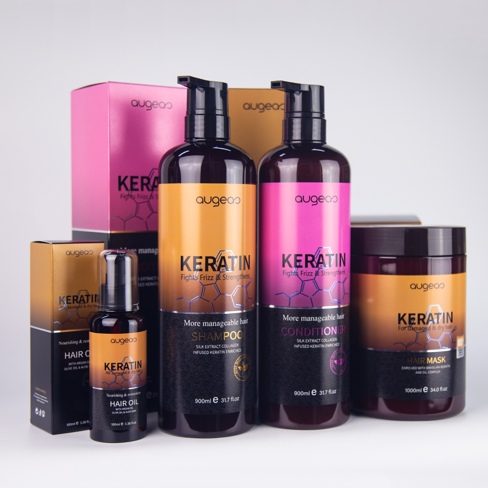 Hair Care Products Natural Hair Softener Keratin Treatment Hair Shampoo and Conditioner for Straight and Curly