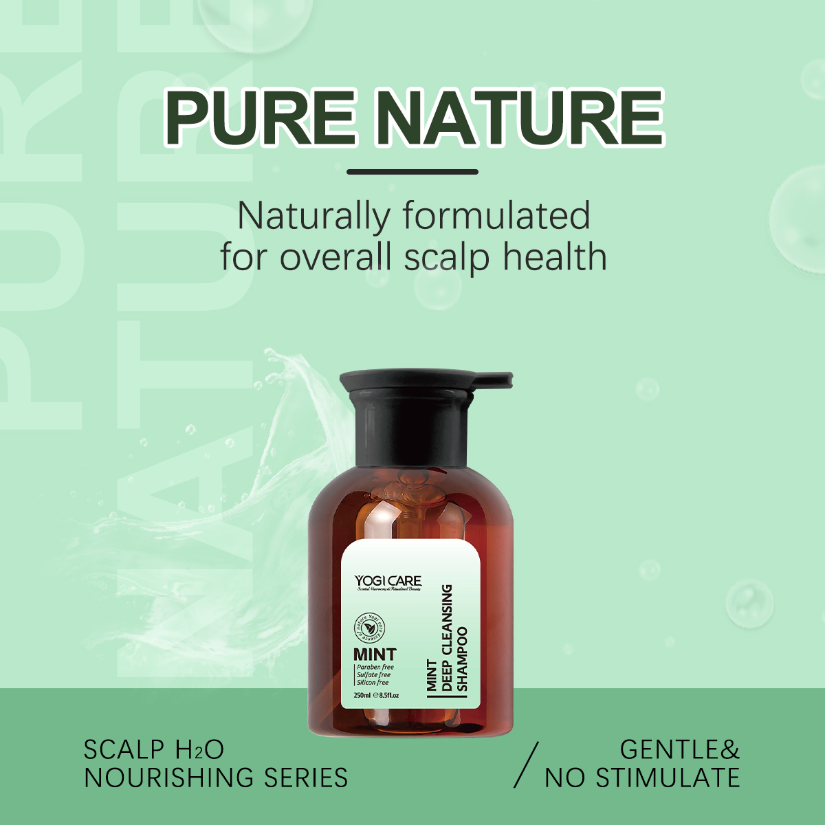 Free Samples Mint Scalp Nourishing Shampoo Deep Cleansing Shampoo Bulk