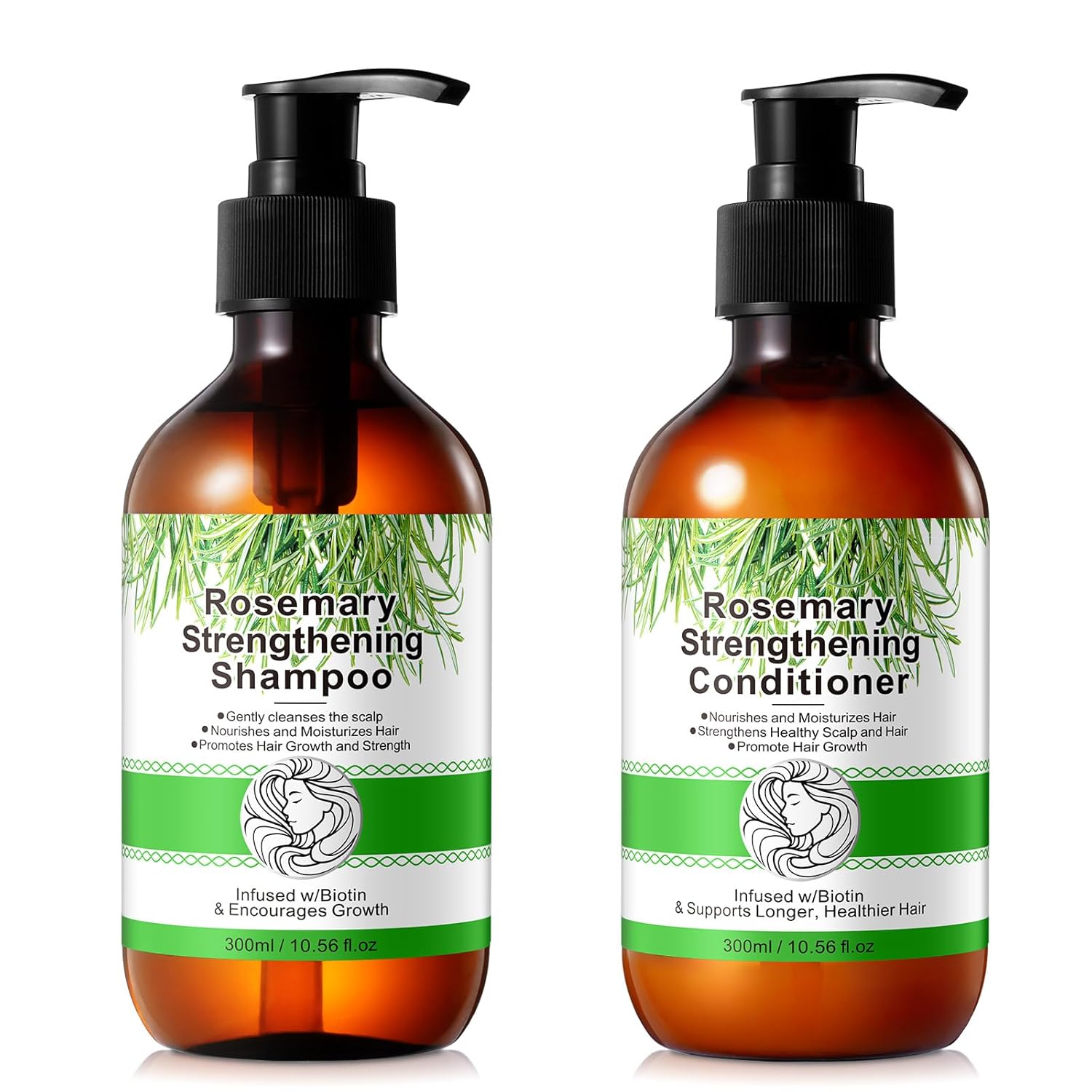 Hot Selling Vegan Organic Cream Moisturizing Nourishing Anti-Hair Loss Shampoo &amp; Conditioner Rosemary for Smooth Hair Growth