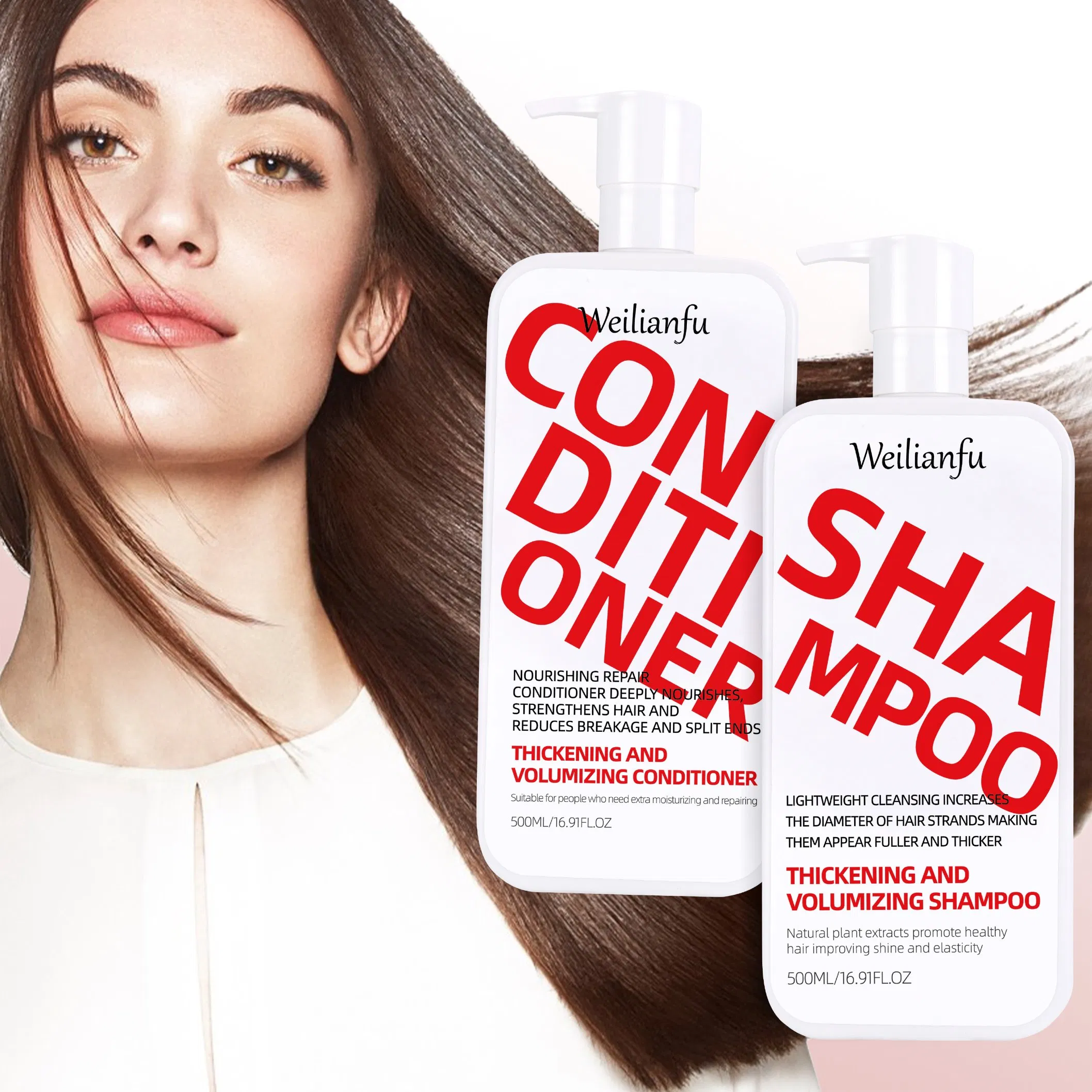 Thickening &amp; Volumizing Hair Care Shampoo and Conditioner Set Nourishing Formula for Fuller Thicker Hair
