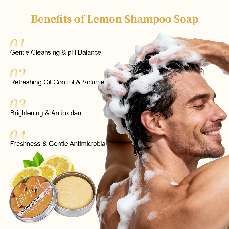 Essential Oil Shampoo Bar Organic Solid Anti-Dandruff Cruelty-Free Scalp Health Frizz Free Deep Cleansing Hydrating