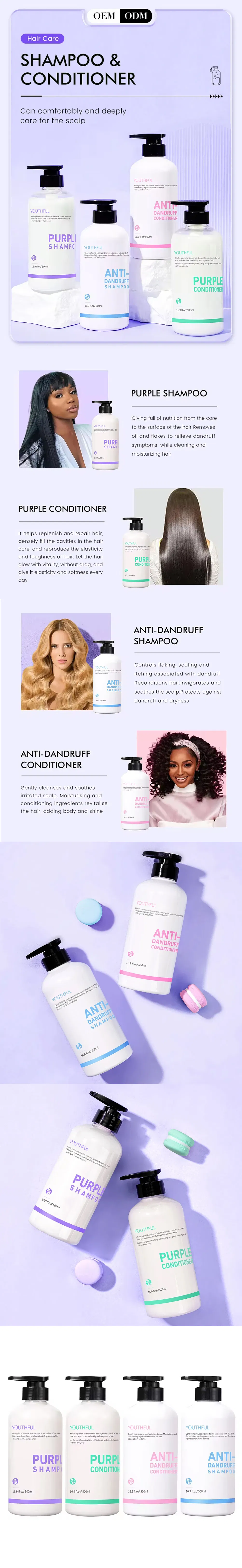 Color-Protection Anti Yellow Purple Shampoo Details