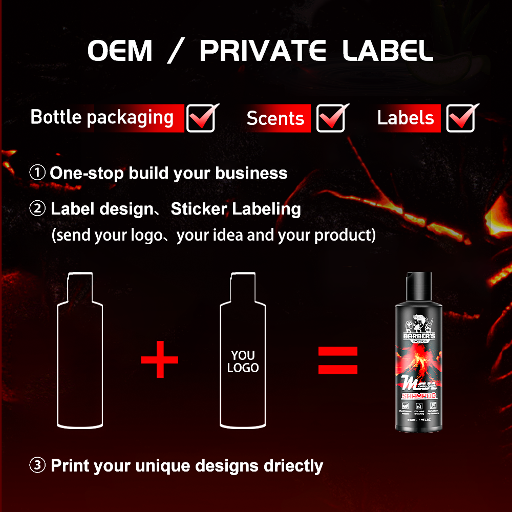 Custom Your Brand Natural Men Hair Shampoo Herbal 72h Oil Control Freshness Global Logistics Support