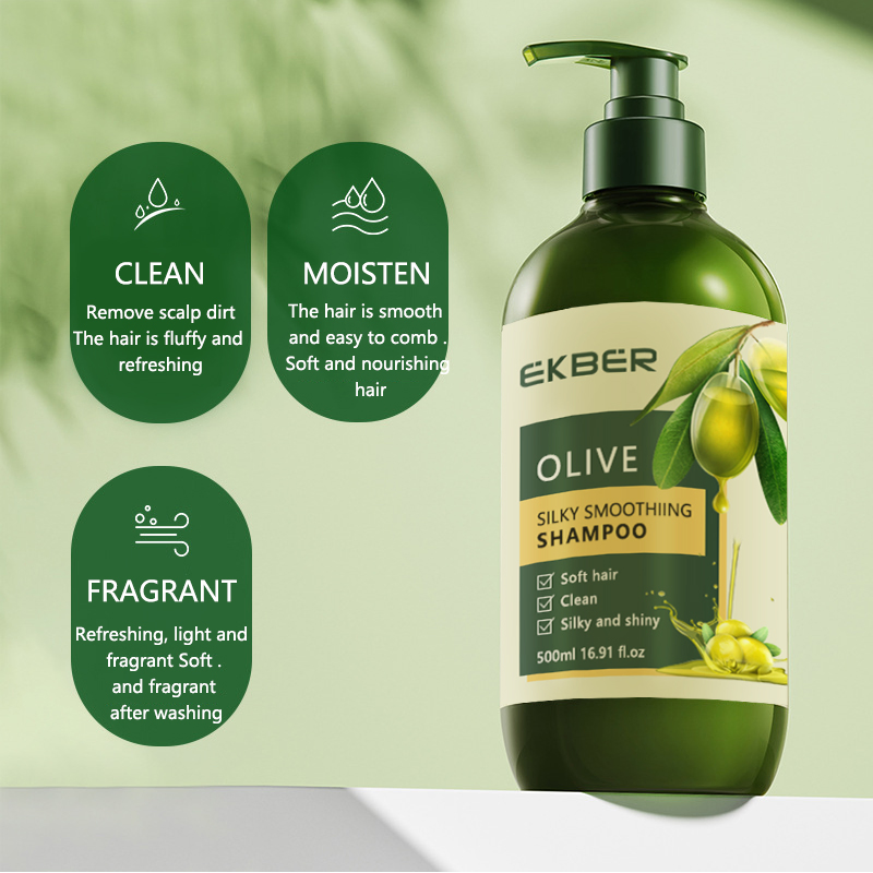Private Label Organic Arrival Olive Fruit Extract Daily Cleaning Moisturizing Protective Treatment Olive Oil Shampoo