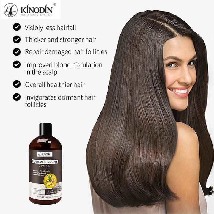 Private Label Organic Biotin Shampoo for Hair Growth Natural Ginger Thickening Anti-Hair Loss Formula Moisturizing Nourishing