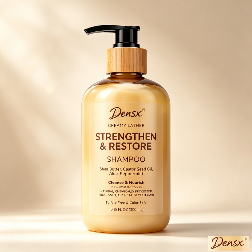 Private Label Natural Shea Butter Aloe Mint Strengthen Restore Nourishing Shampoo Sulfate Free Color Safe Curly Castor Oil