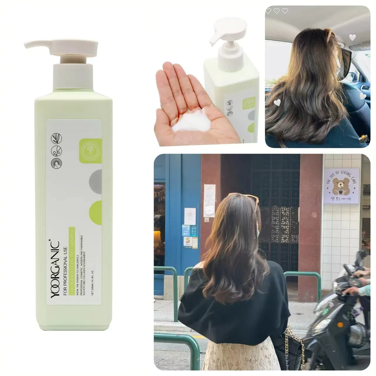 Natural Smooth Hair Shampoo Argan Olive Oil Shampoo and Conditioner Sulfate Free