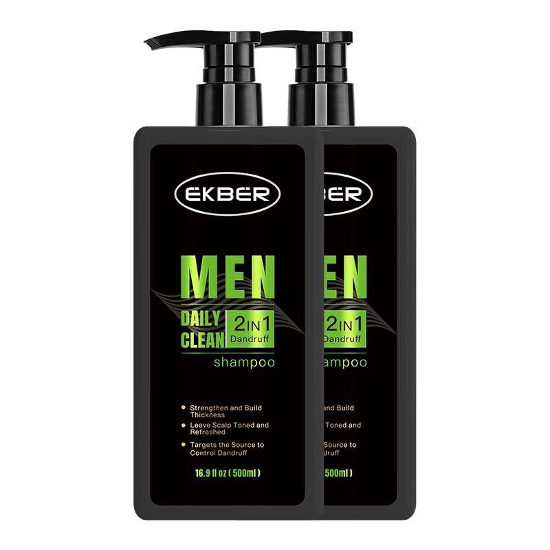 Customize Logo Sulfate Free Scalp Balance Care Hair-Loss Prevention Natural Man's 2in1 Anti-Dandruff Shampoo