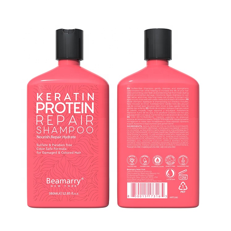 Beamarry 380ml Sulphate Free Shampoo Organic Argan Oil Coconut Oil Keratin Hair Shampoo