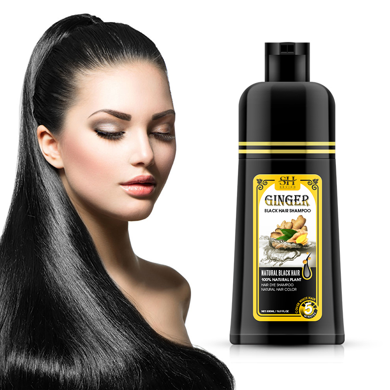 Herbal Plant Hair Color Ammonia Free Fast Natural Black Hair Dye Shampoo